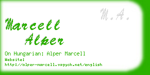marcell alper business card